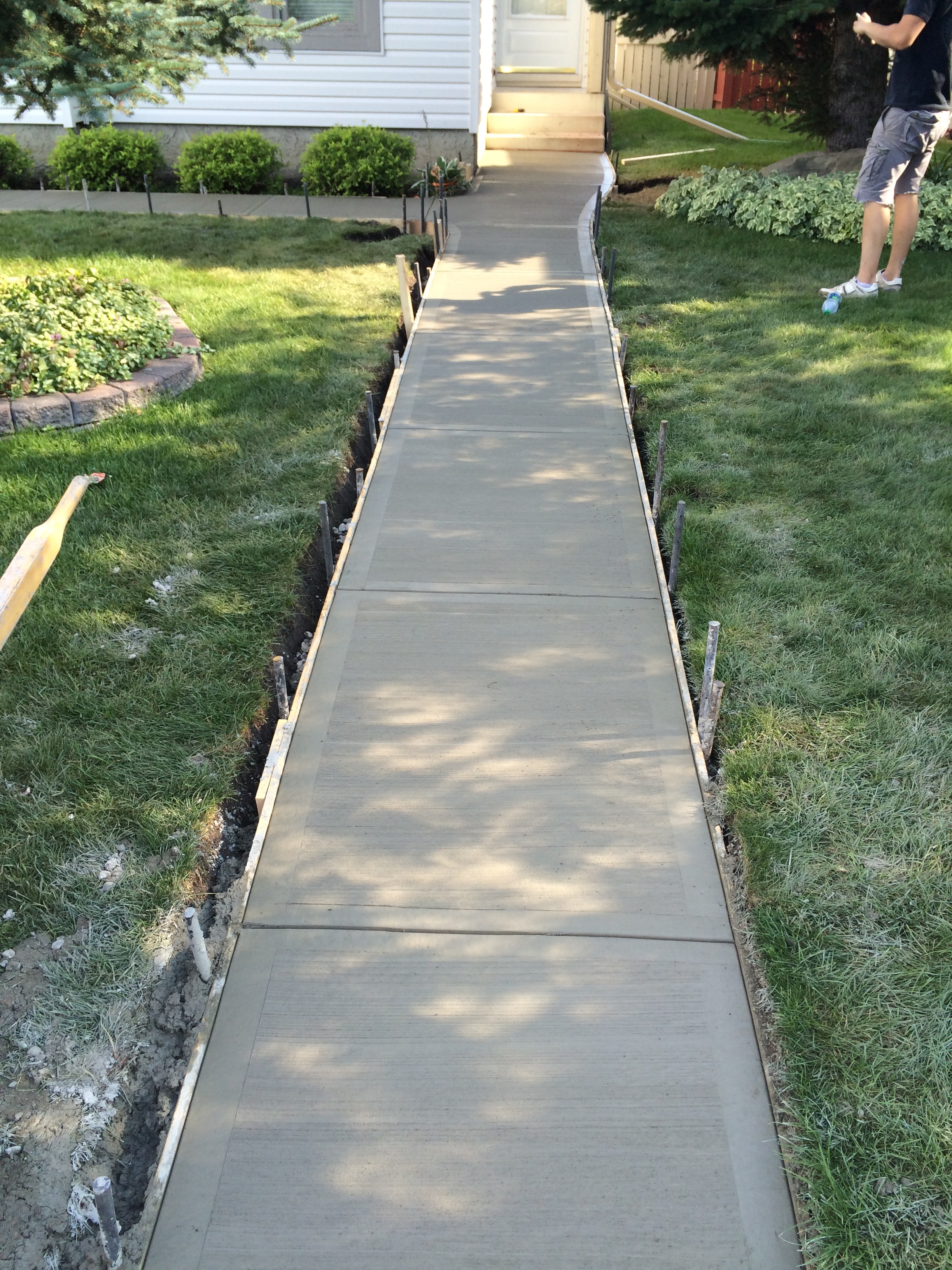 Completed concrete finishing project in Calgary